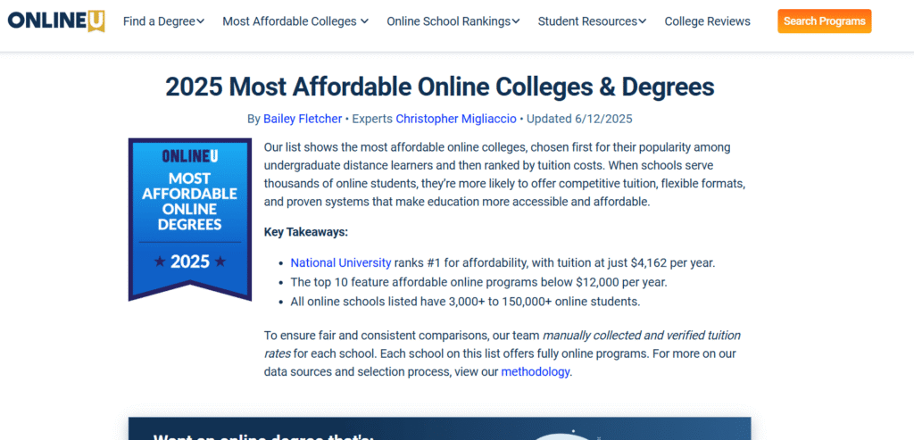 online degree cheap